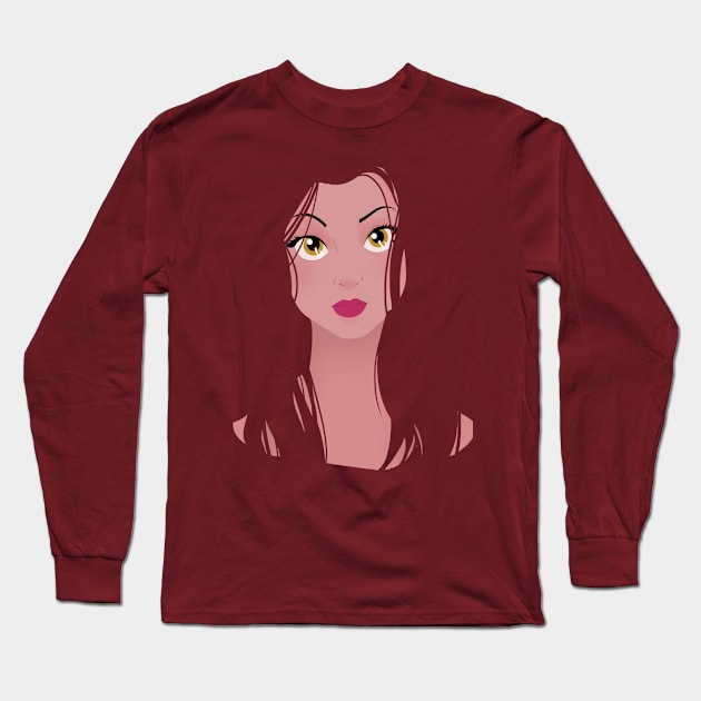 Beauty Hair Long Sleeve T-Shirt by seyogarciaartworks